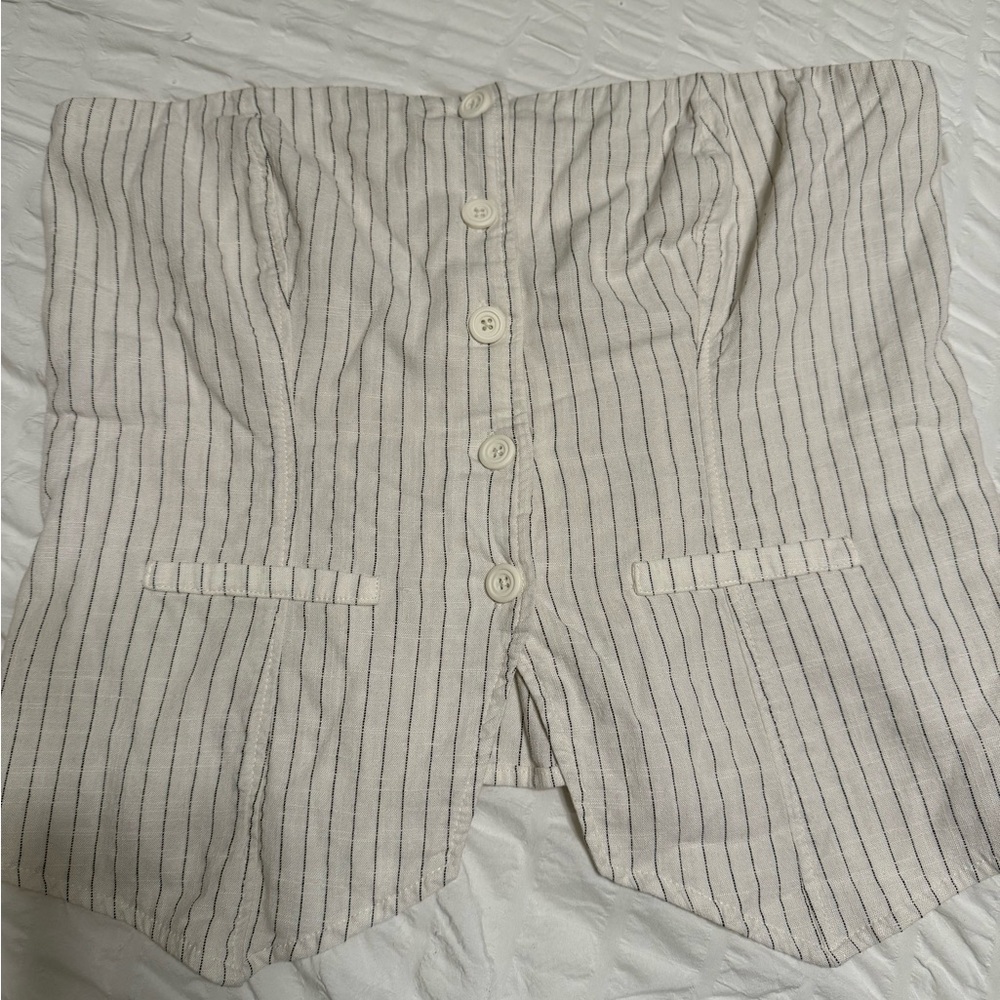 Wild Fable Cream and Black Striped Top & Pants